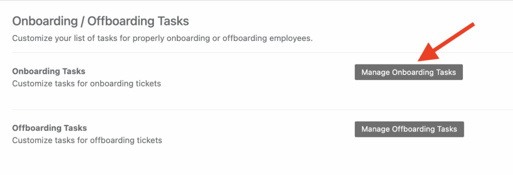 Managing onboarding tasks