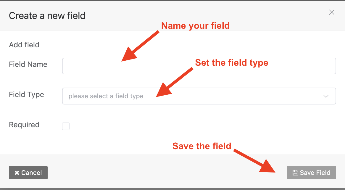 Mark this field as required if necessary
