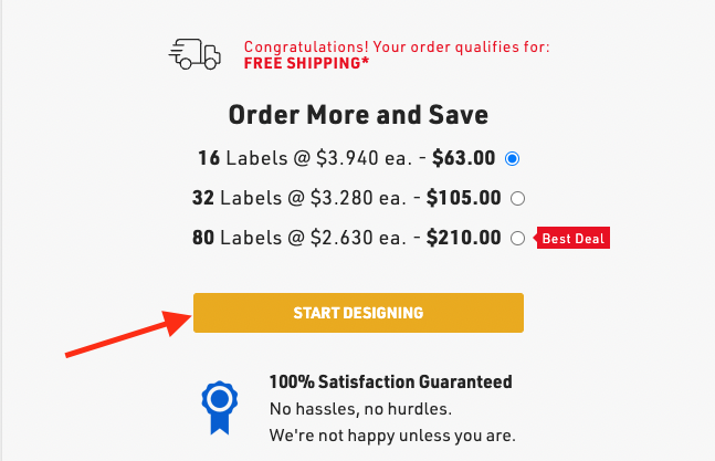 Material quantity start designing