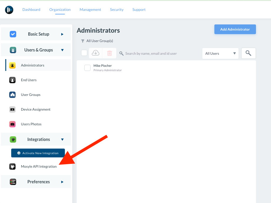 Mosyle api Integration