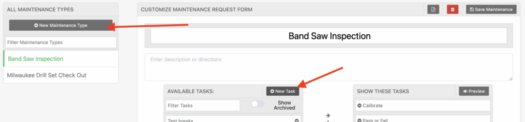 New maintenance type