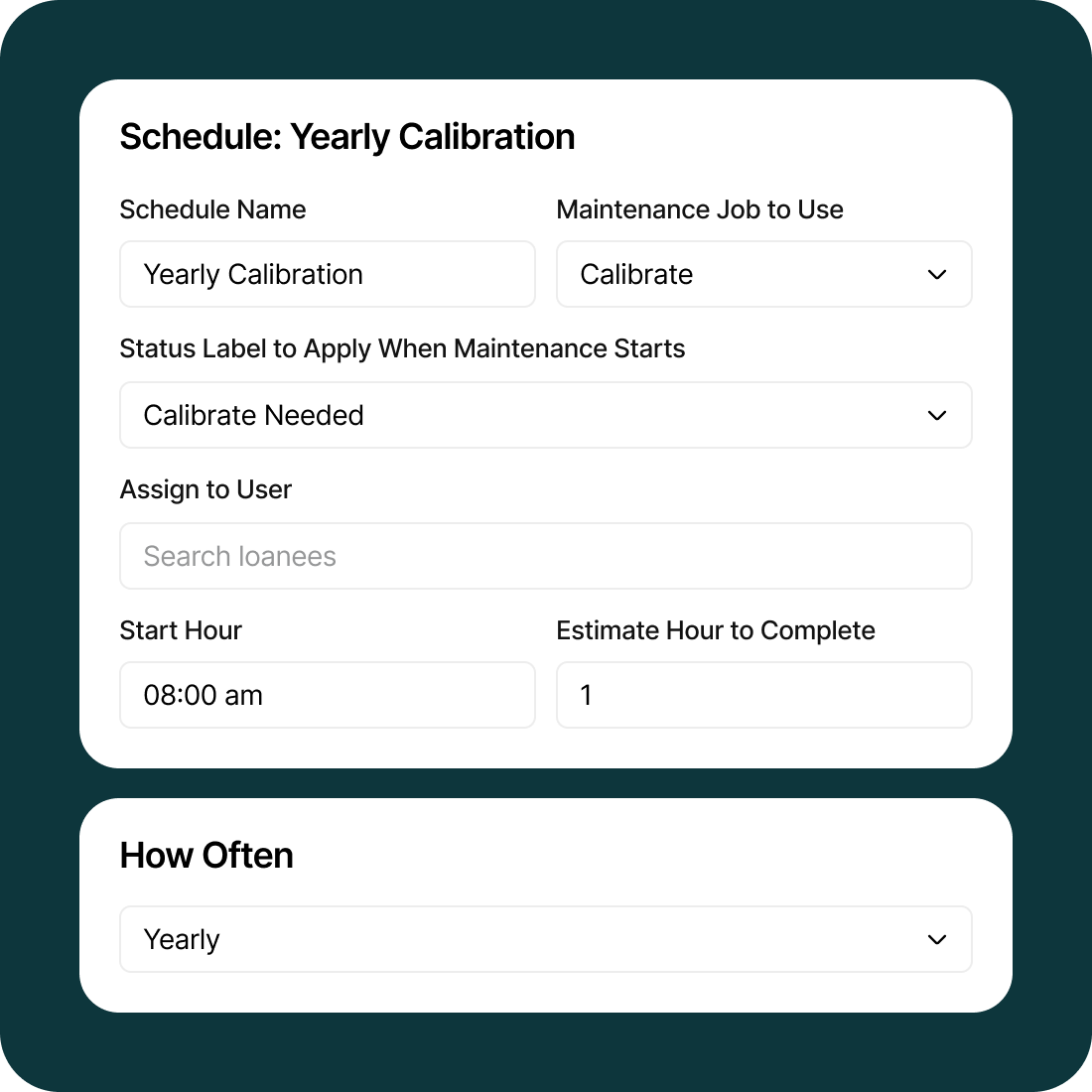 Preventative maintenance scheduling