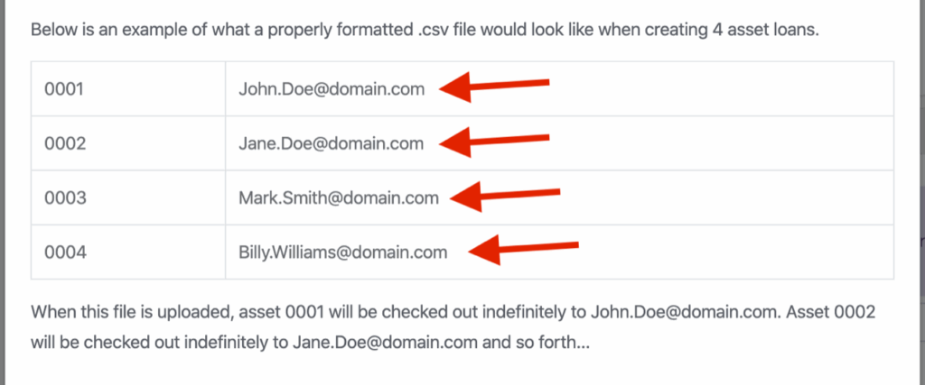 Properly formatted csv file