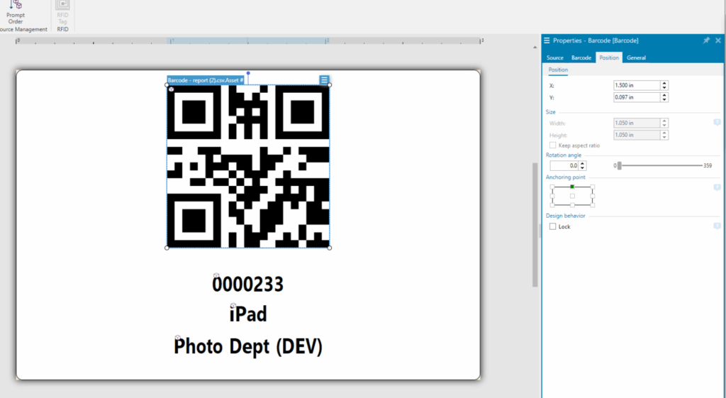 Re-arrange your label to your liking