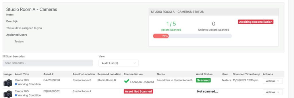 Reconciliation update