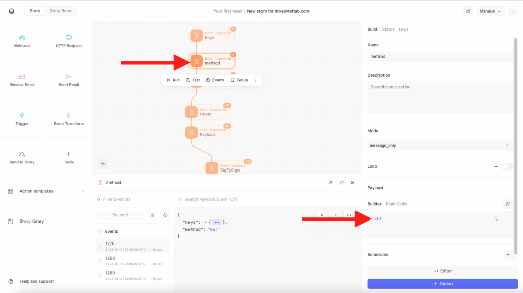 Reftab api request method