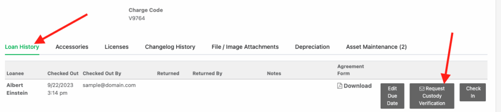 Request Custody Verification