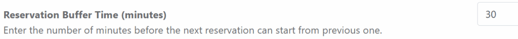 Reservation buffer time