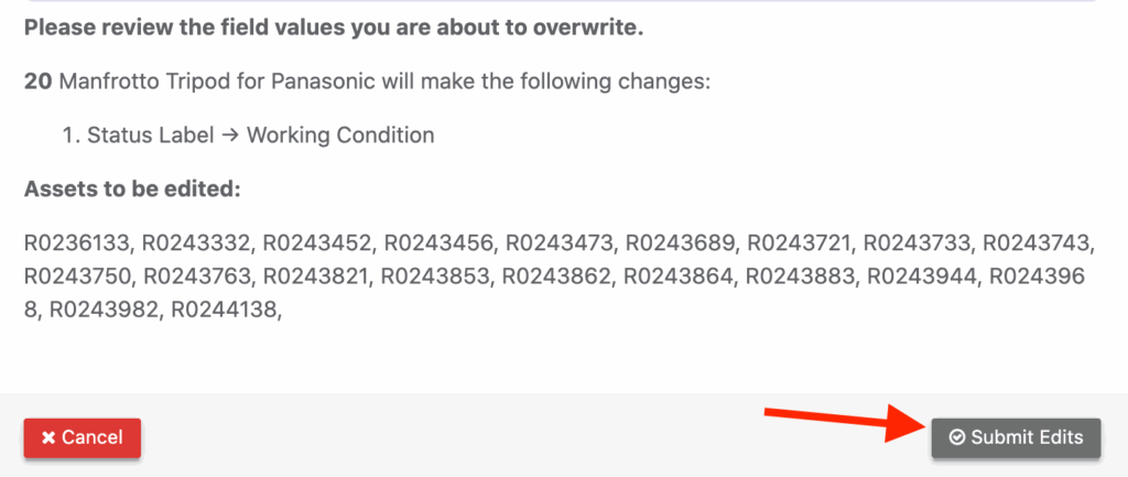 Review field overwrite