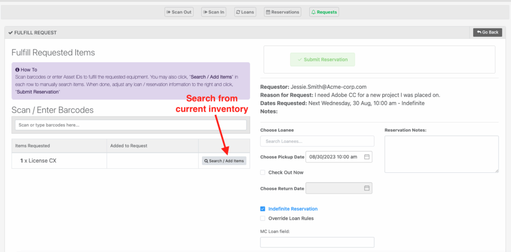 Save review fulfill request