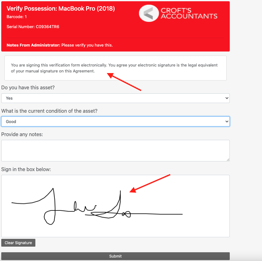 Save systems verification forms
