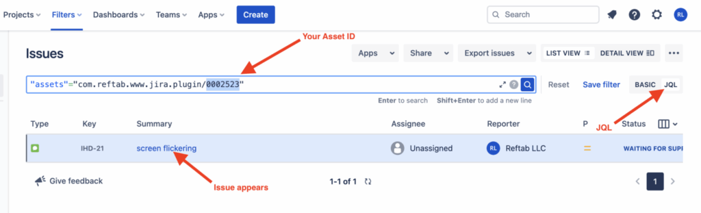 If an issue appears, we can confirm the assets field is setup properly