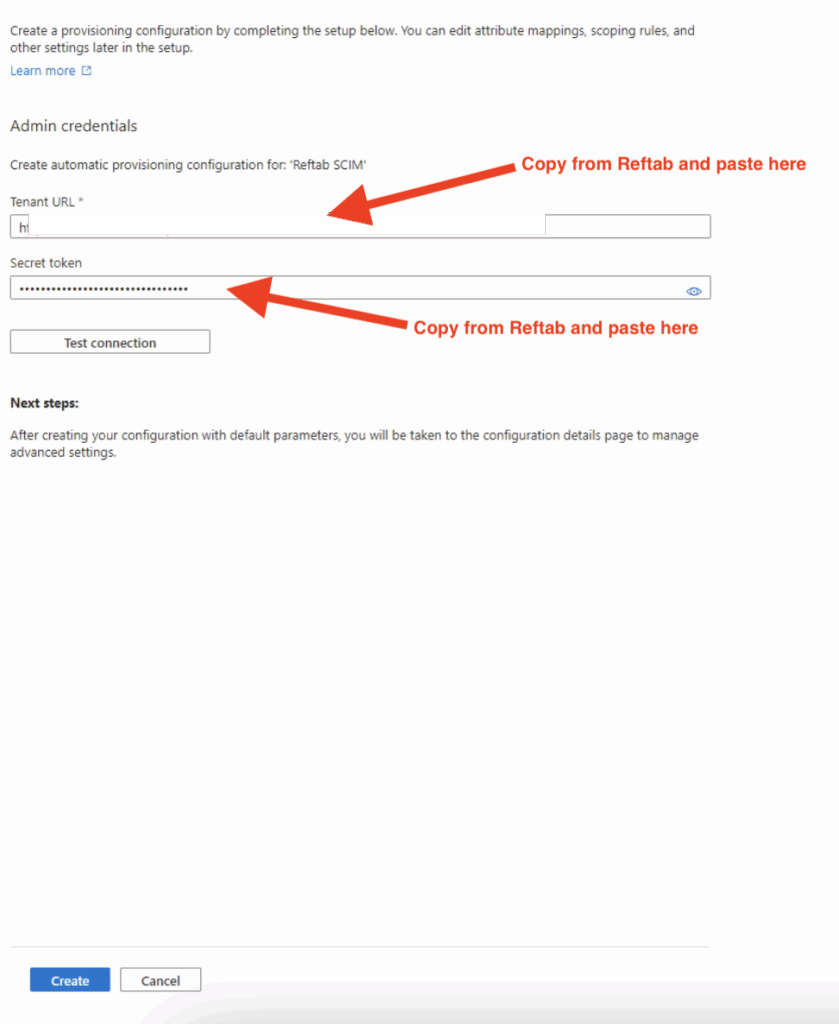 Secret token in azure