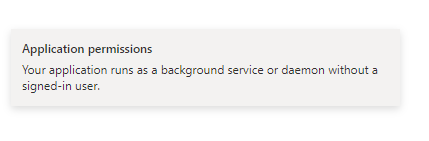 Select application permissions