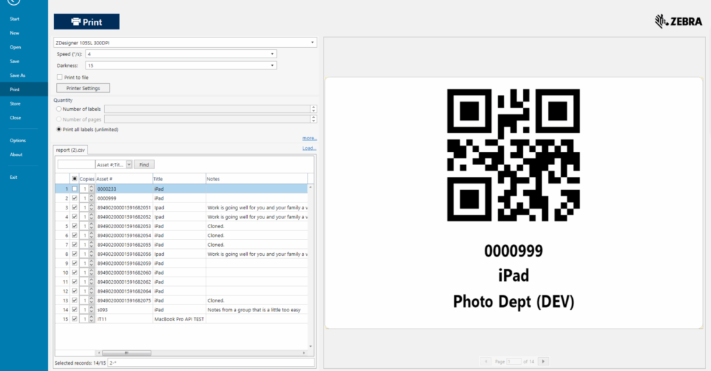 You can select which ones to print here and how many