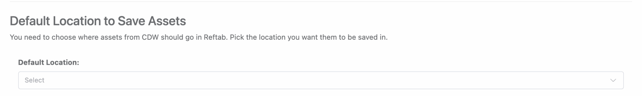 Set default location