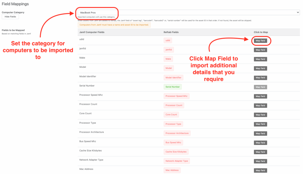 Set the category for computers