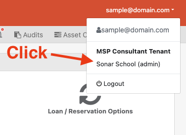 Sonar school admin