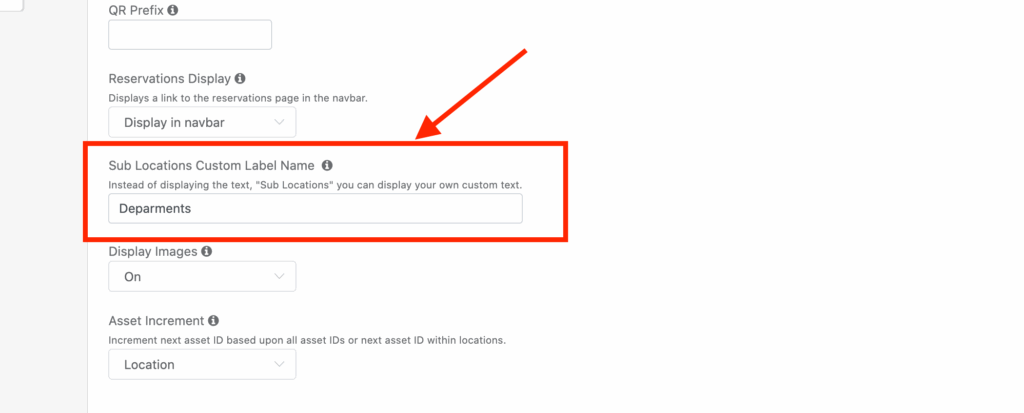 Sub locations custom name