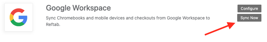 Syncing google workspace