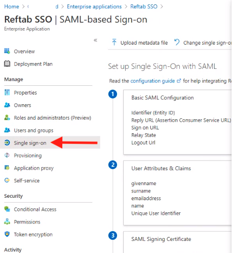 User attributes claims edit