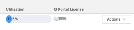 Utilization bar license view