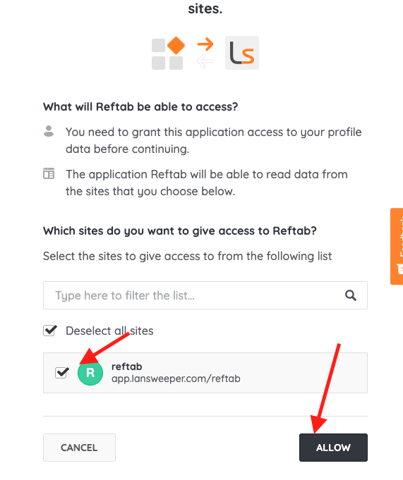 What will reftab able to access