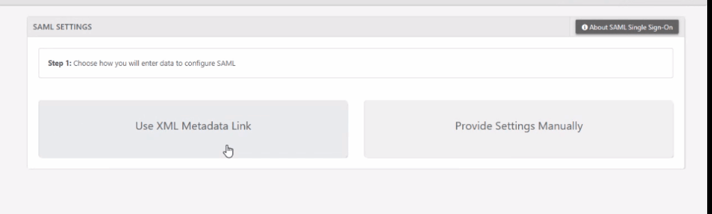 Xml metadata link section