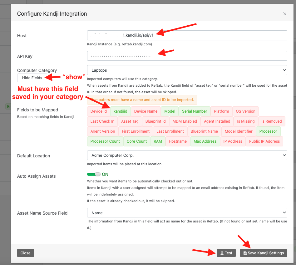 Configure Kandji integration