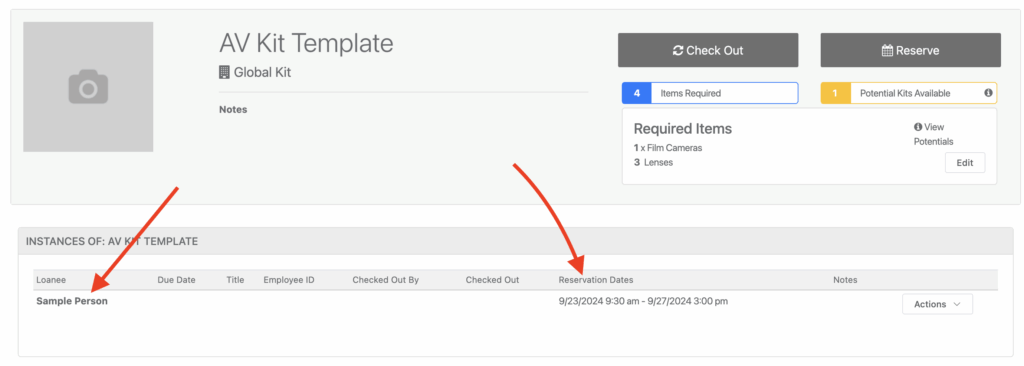 The selected dates and submit a reservation