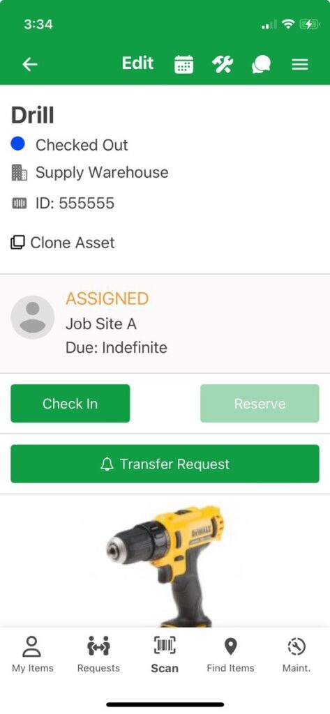Transfer request functionality