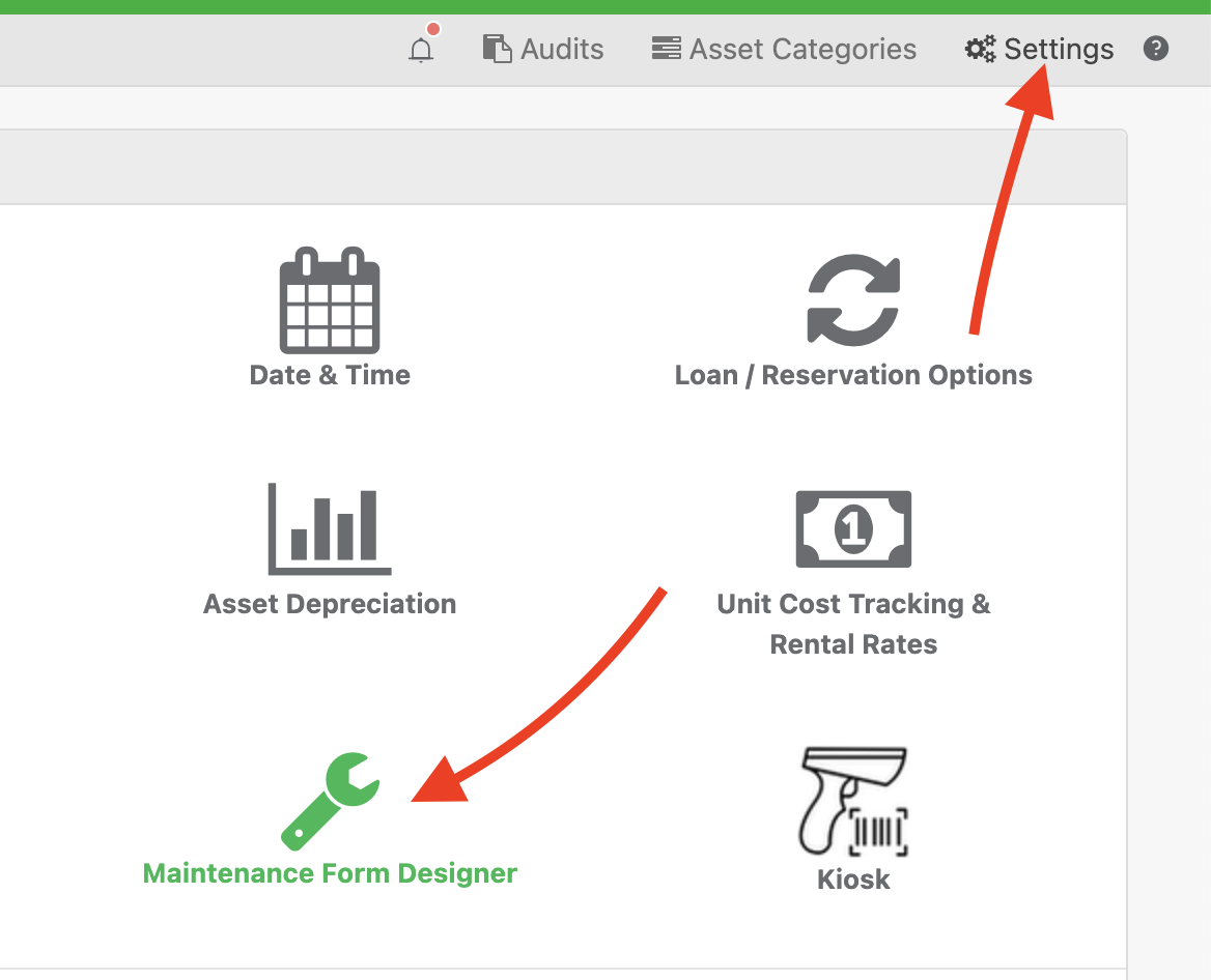 Click maintenance form designer