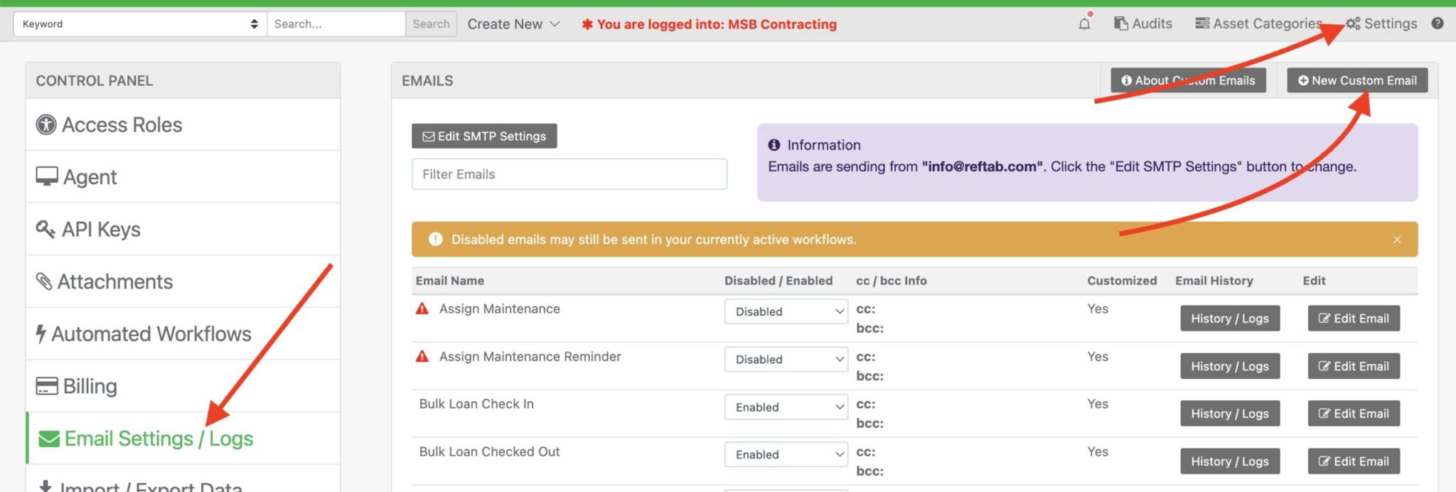 Create a custom email