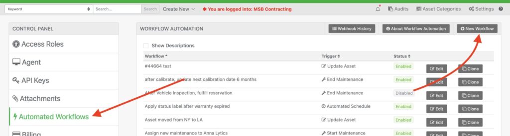 Clic automate workflow