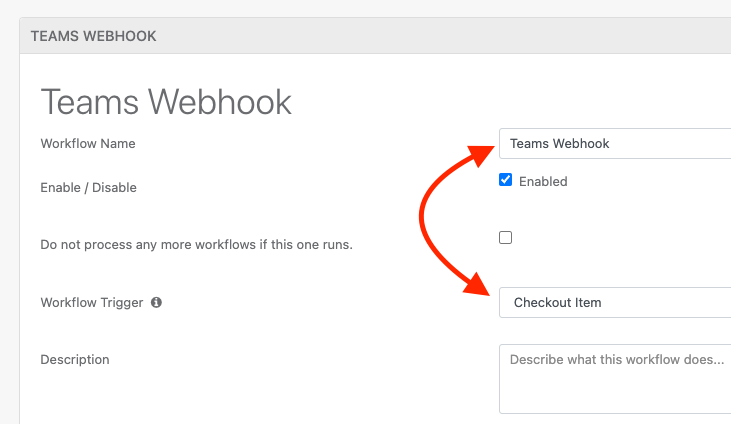 Name our workflow and select a trigger