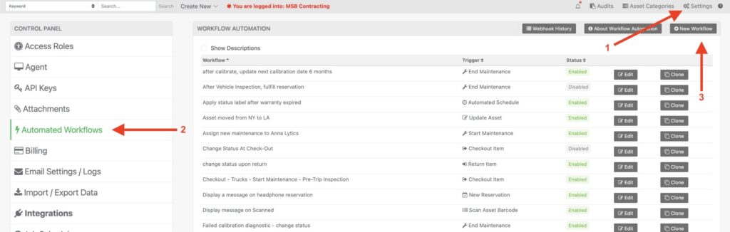 Create a new workflow