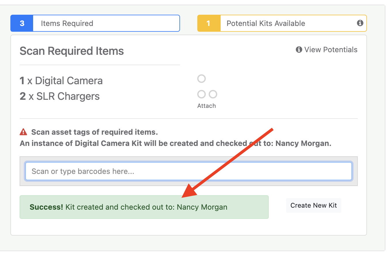 kit created image success