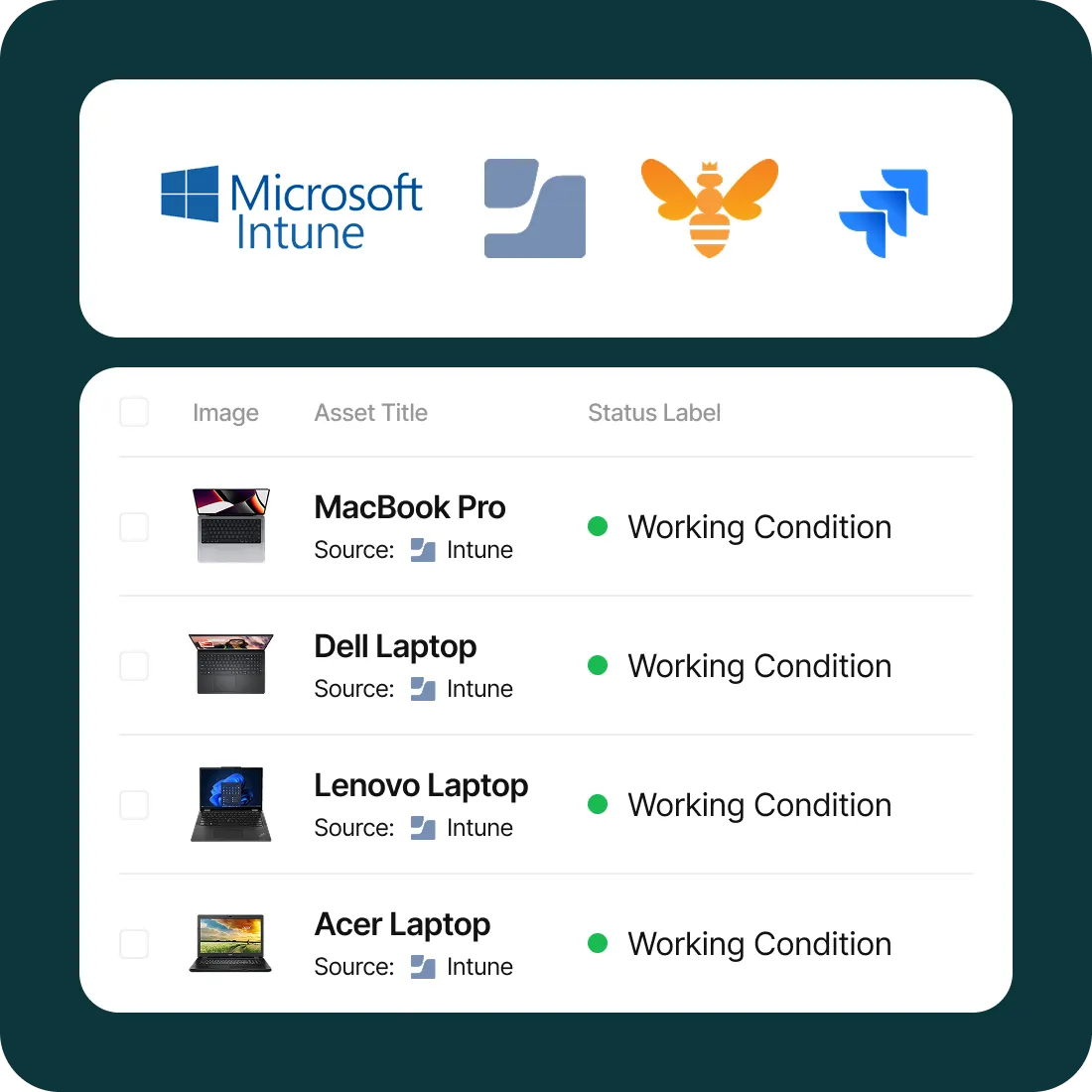 Sync hardware asset tracking with your existing ecosystem