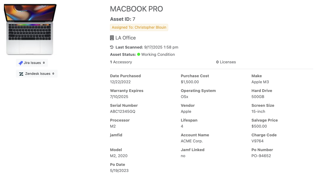 Sample_Macbook_Pro_Screenshot IT Asset Management