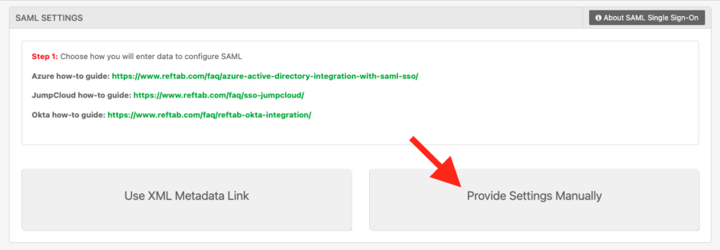 Configure SAML SSO with OneLogin and Reftab