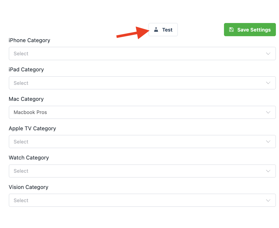 Test your integration connection.