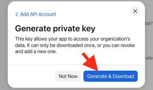 generate ABM api key