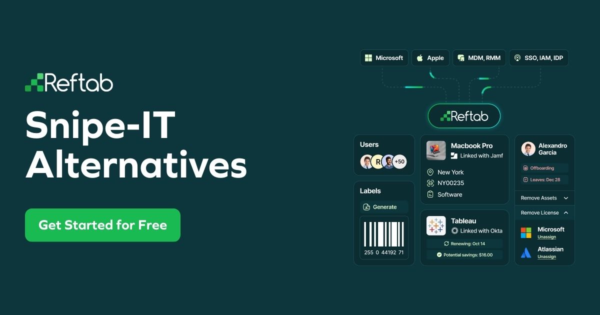 Reftab The Alternative To SnipeIT Reftab