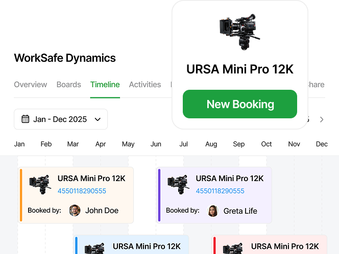 Reserve equipment without double booking