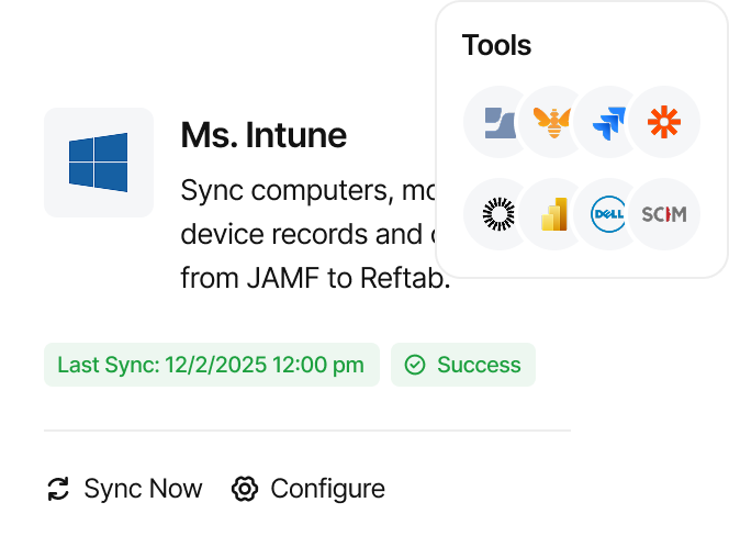 Syncs with the integrations your team already uses