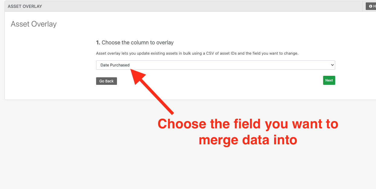 choose your column to overlay