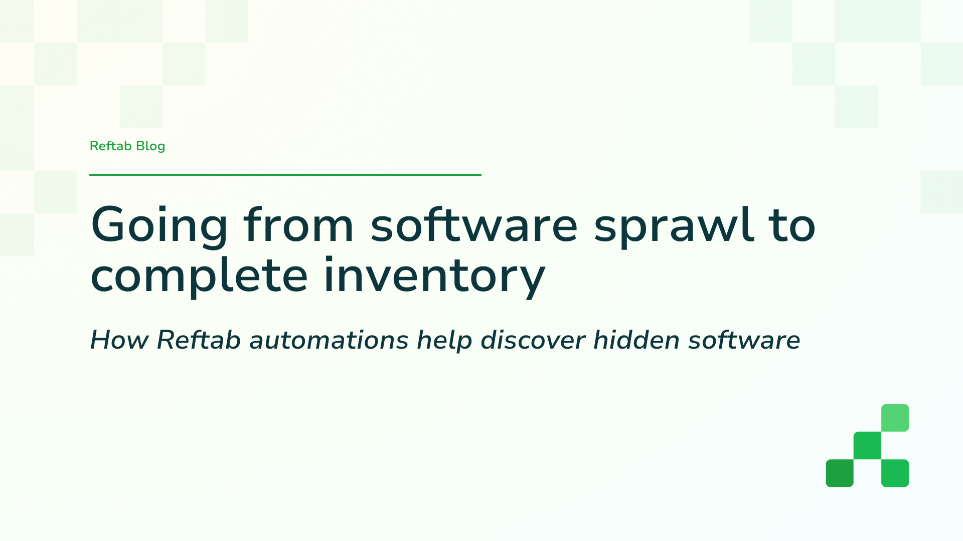 software sprawl to complete inventory