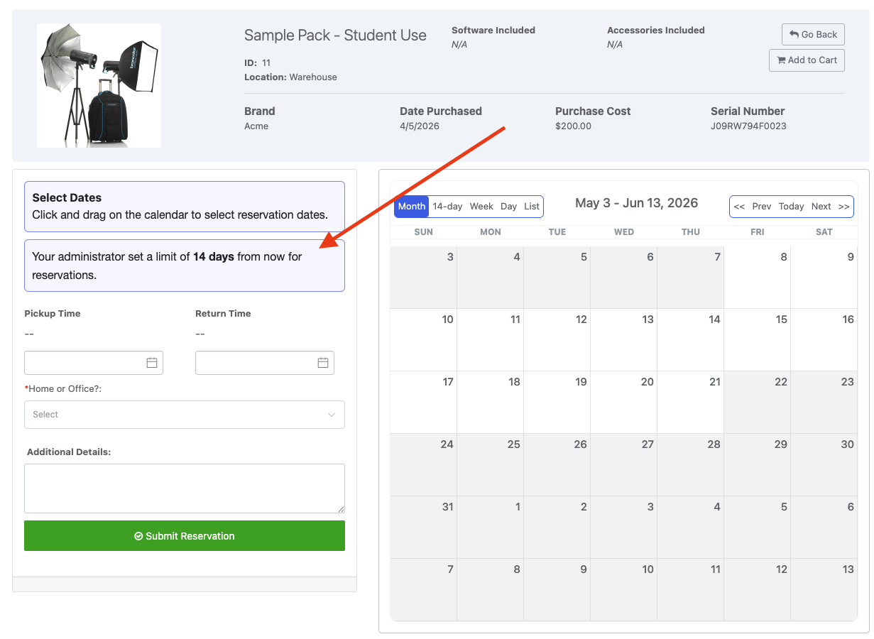 Reftab - max future for scheduled reservations