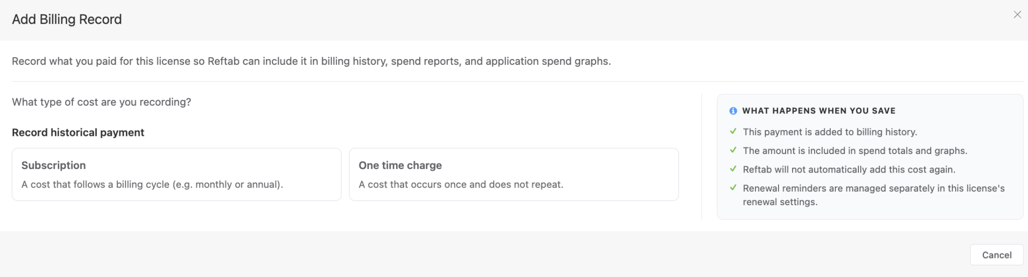 Billing types