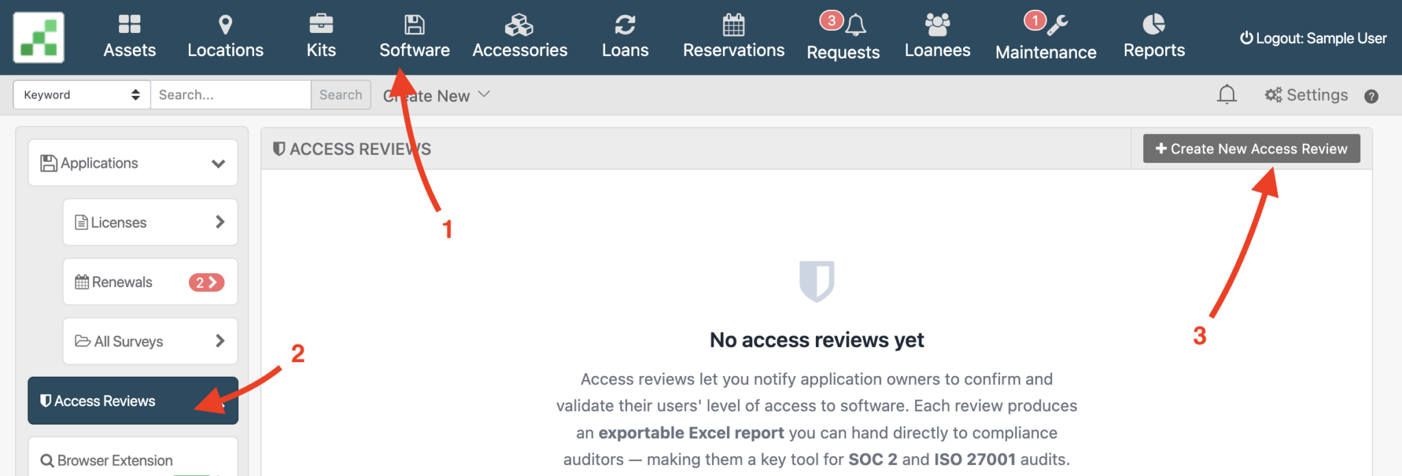 Reftab Software Access Reviews Screenshot
